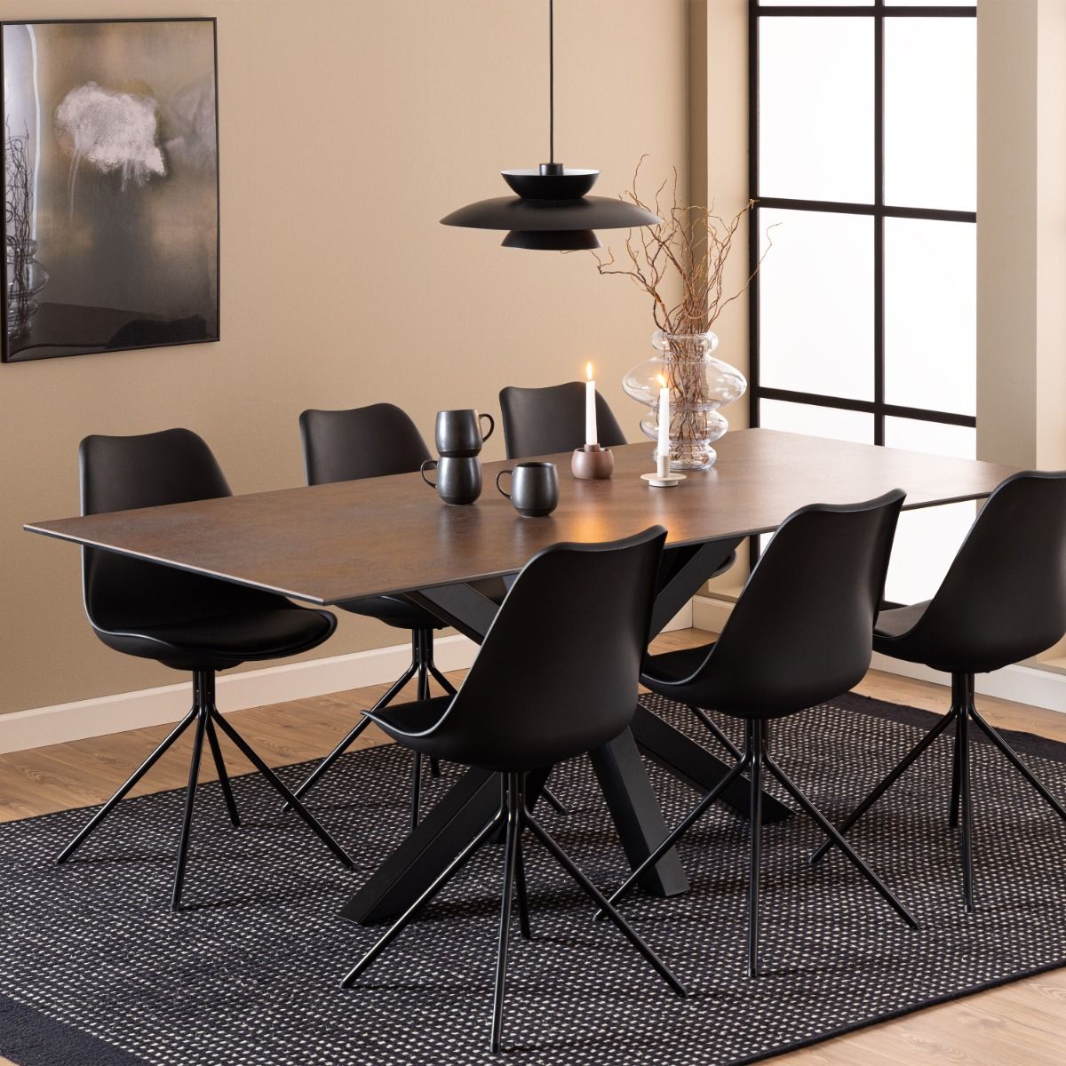 Ceramic Dining Table for 8 People 200cm Wide Rectangular - Heaven