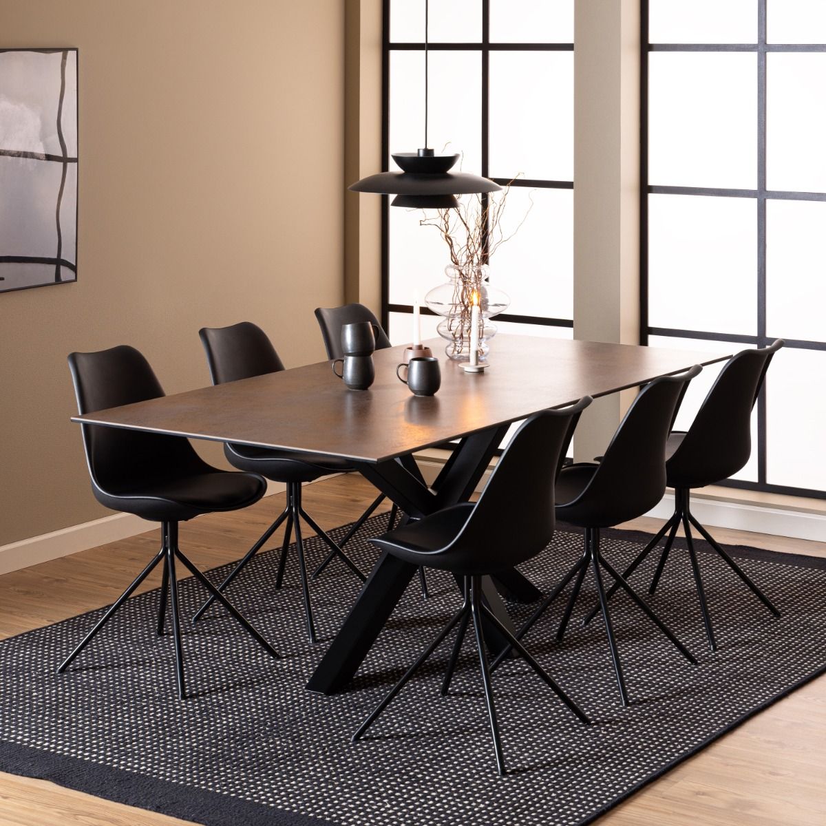 Ceramic Dining Table for 8 People 200cm Wide Rectangular - Heaven
