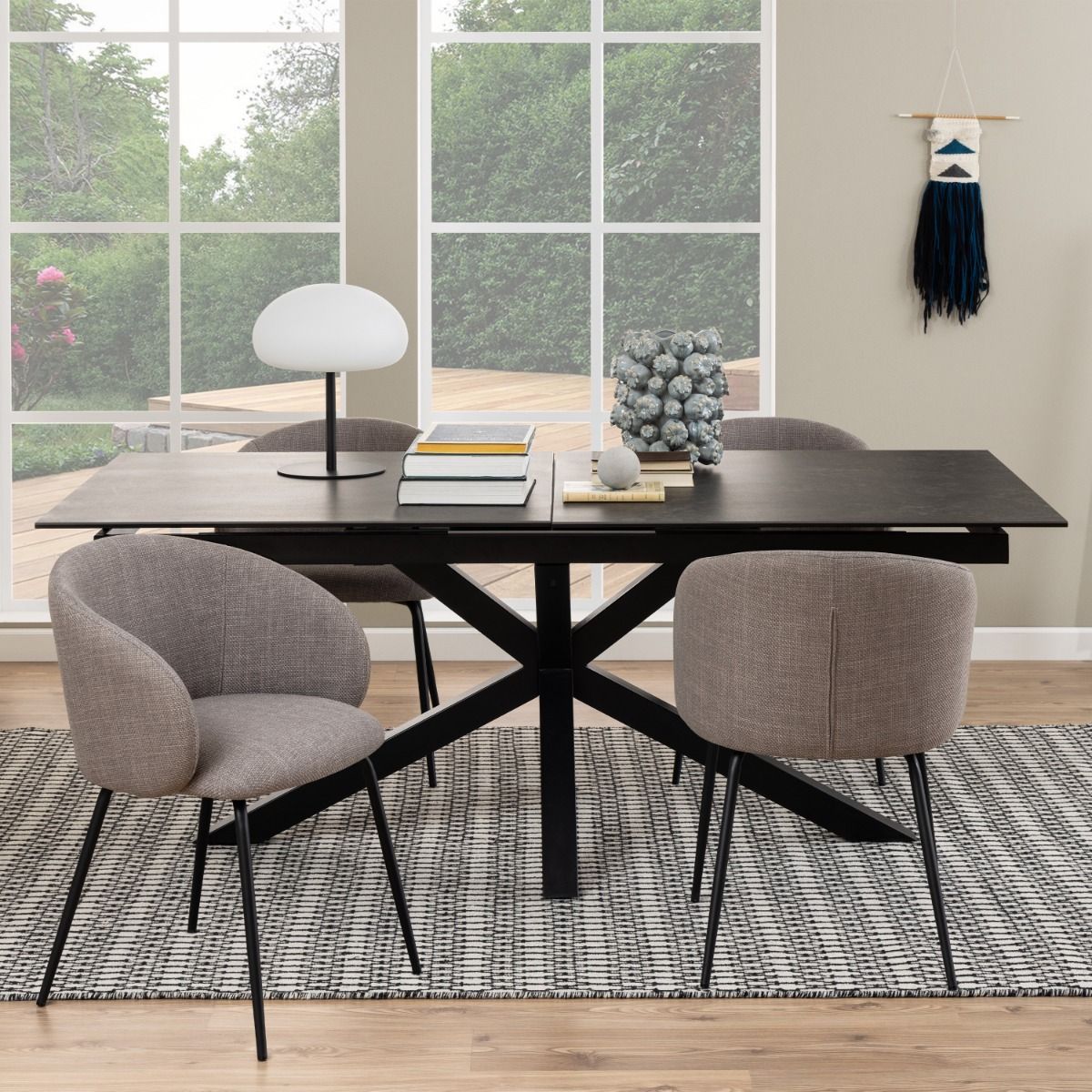 Ceramic Dining Table for 8 to 10 People 200cm Wide Extending - Heaven