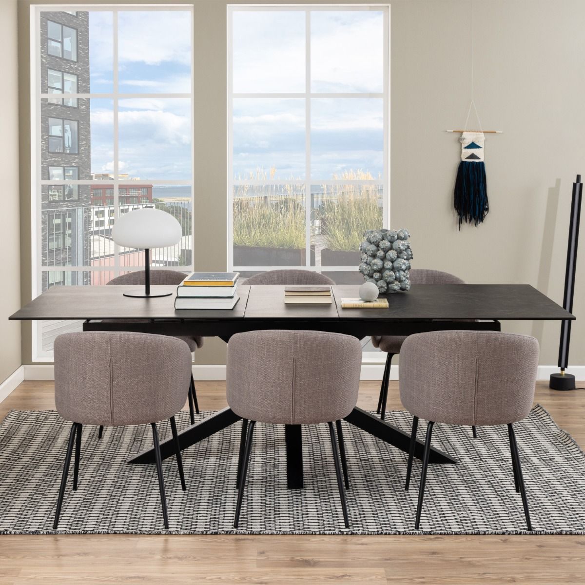Ceramic Dining Table for 8 to 10 People 200cm Wide Extending - Heaven