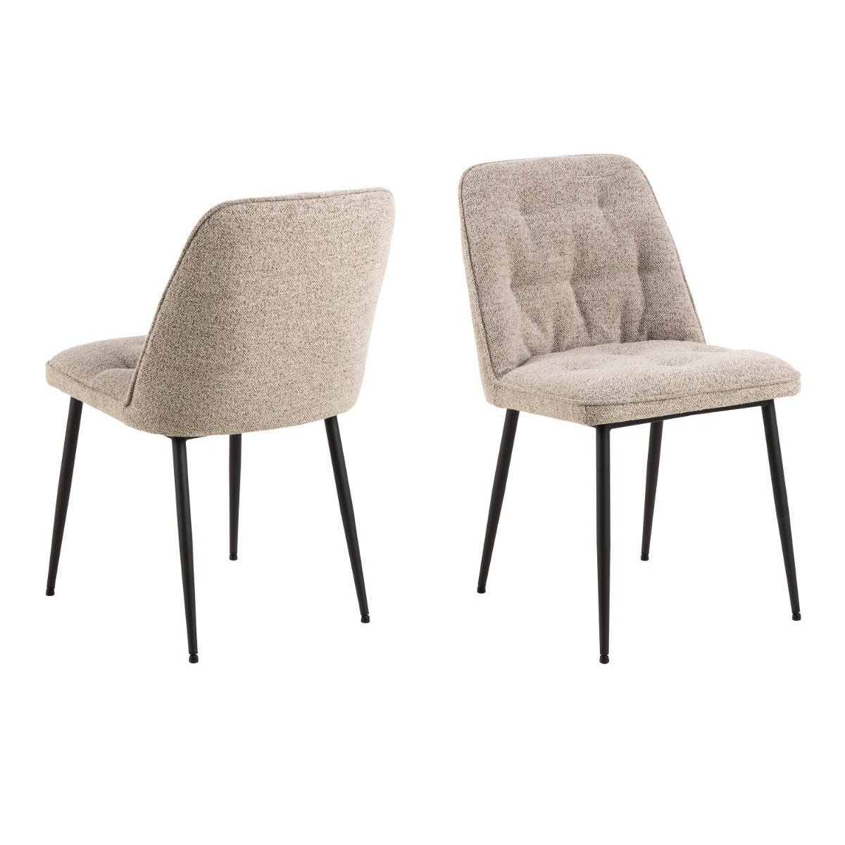 Ceramic Dining Table in Brown With 4 Brooke Dining Chairs - Wicklow