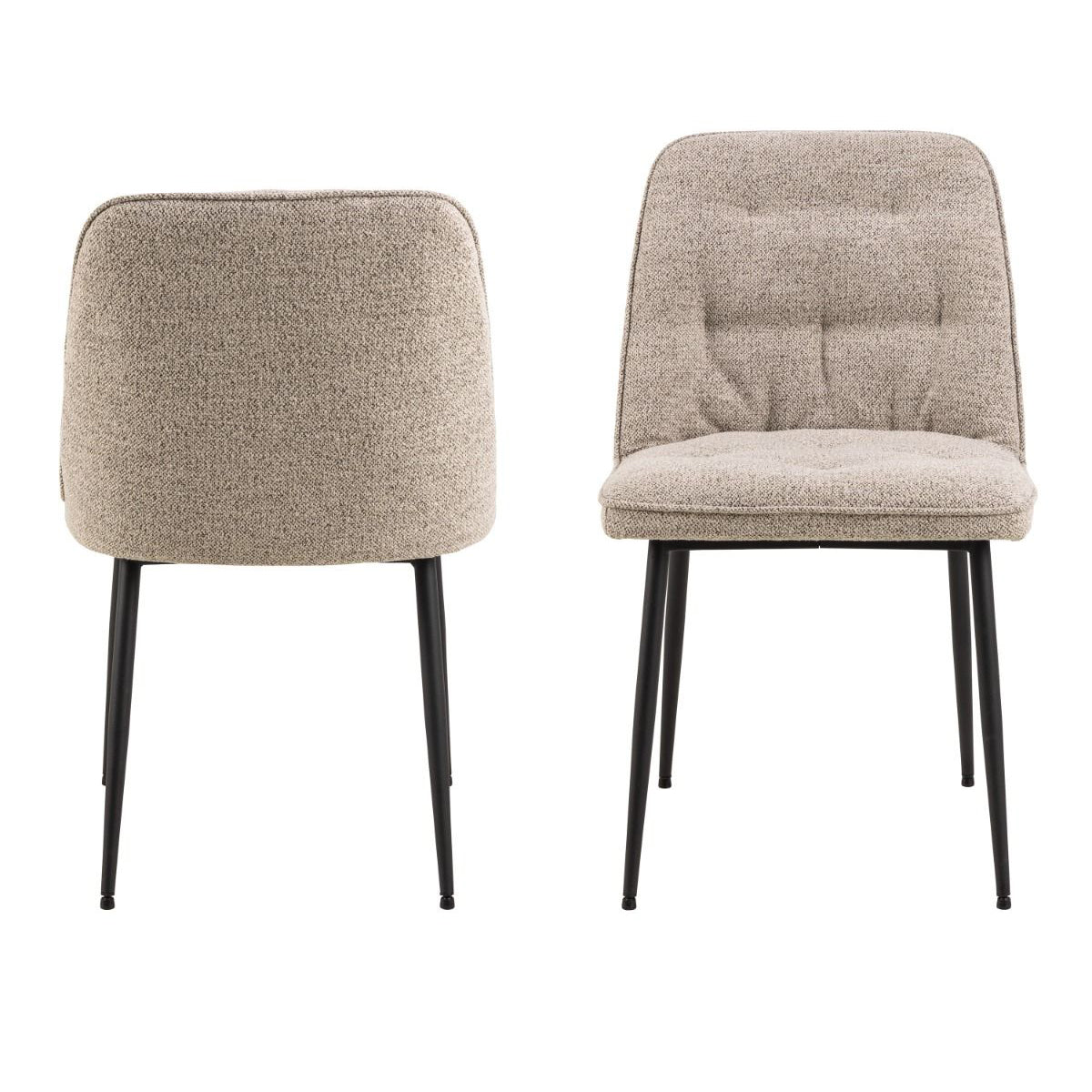 Ceramic Dining Table in Brown With 4 Brooke Dining Chairs - Wicklow