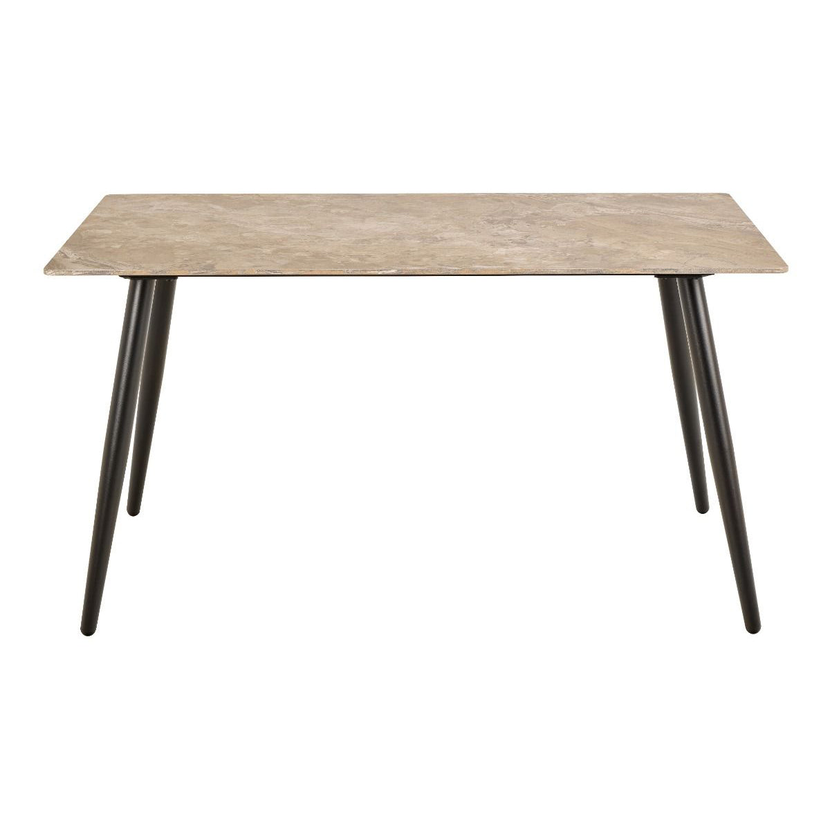 Ceramic Dining Table in Brown With 4 Brooke Dining Chairs - Wicklow