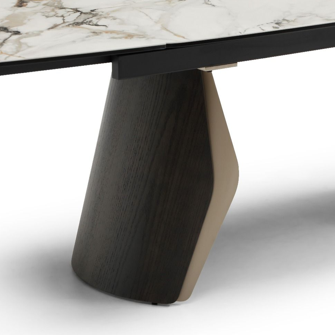 Ceramic Dining Table Extending in Curved Shape for 8 to 10 People - Fidenza
