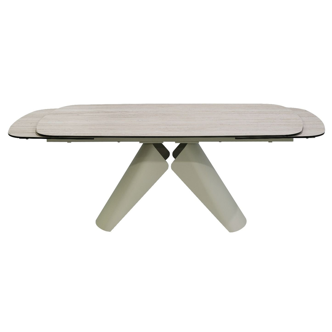Ceramic Dining Table Extending in Rectangular for 12 People - Leoni