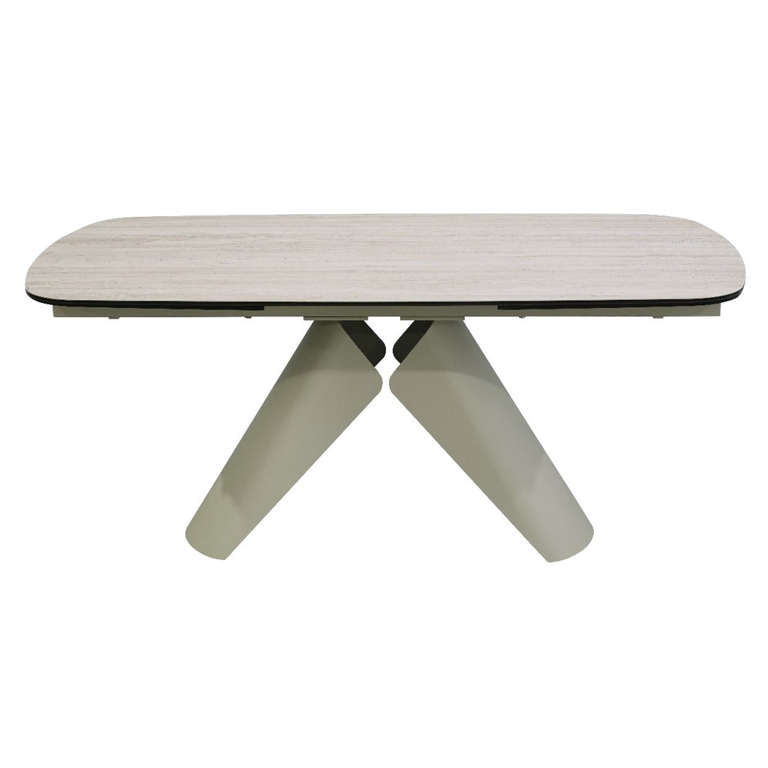 Ceramic Dining Table Extending in Rectangular for 12 People - Leoni