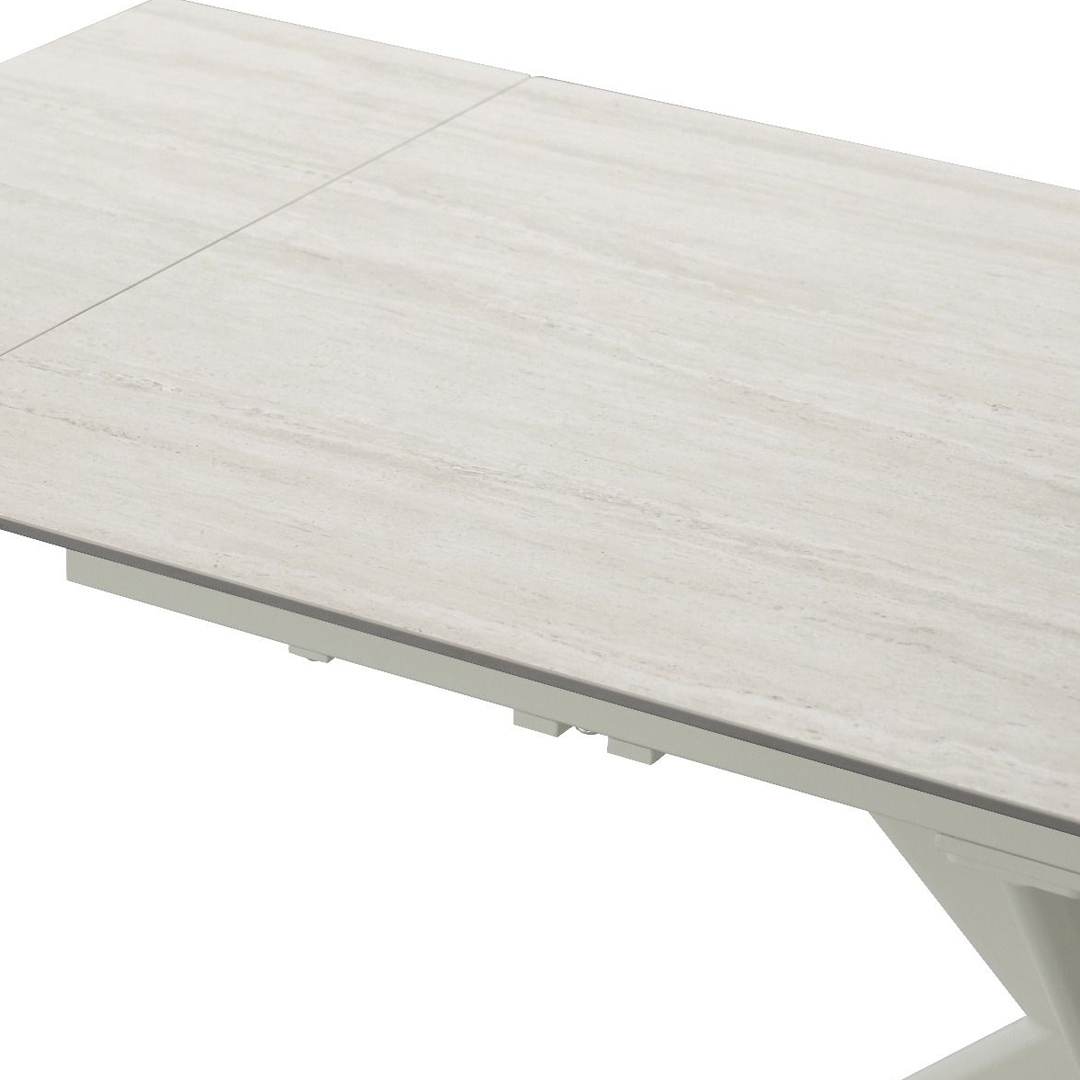 Ceramic Dining Table Extending in Rectangular for 6 to 8 People - Lucia