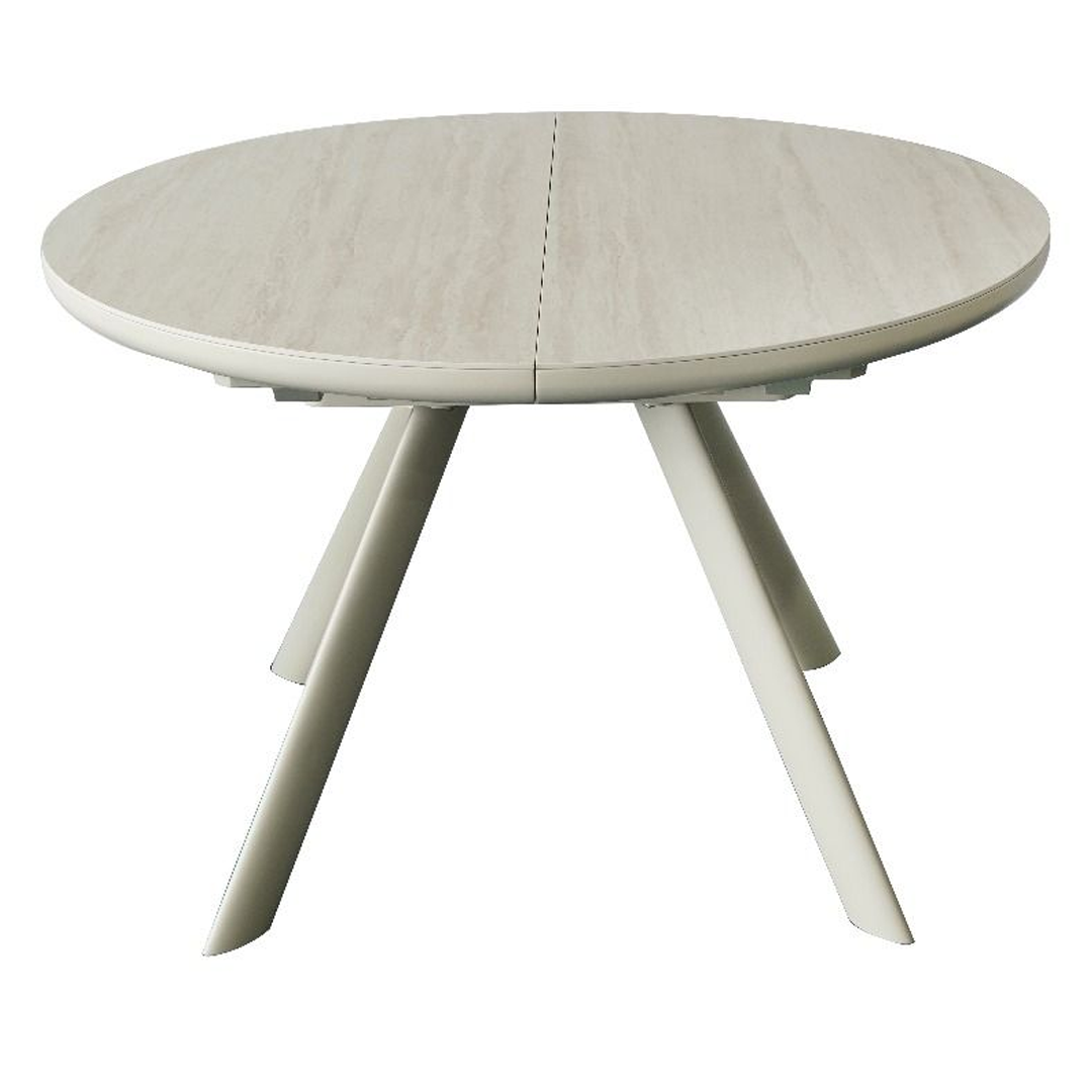 Ceramic Dining Table Extending in Round for 4 to 6 People - Orbita
