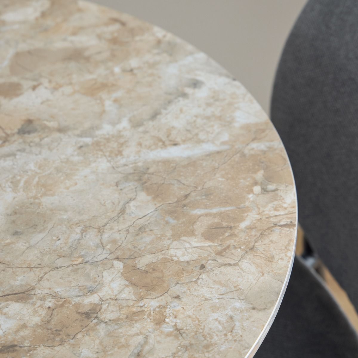 Ceramic Dining Table for 4 People Round - Malta