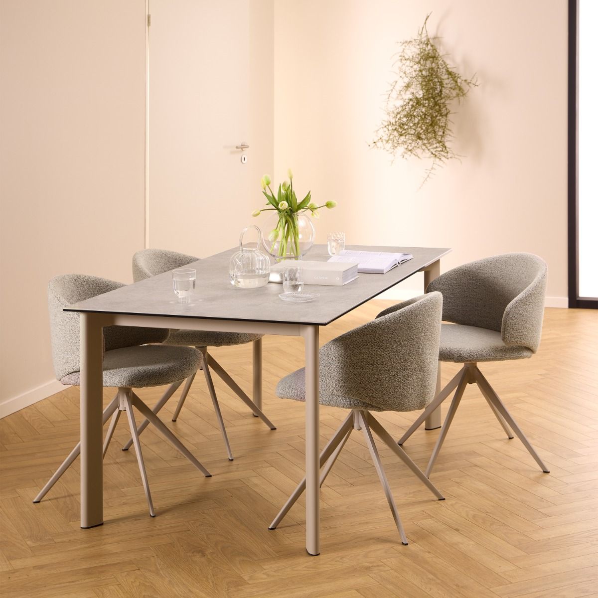 Ceramic Dining Table for 4 to 6 People Rectangular - Palermo