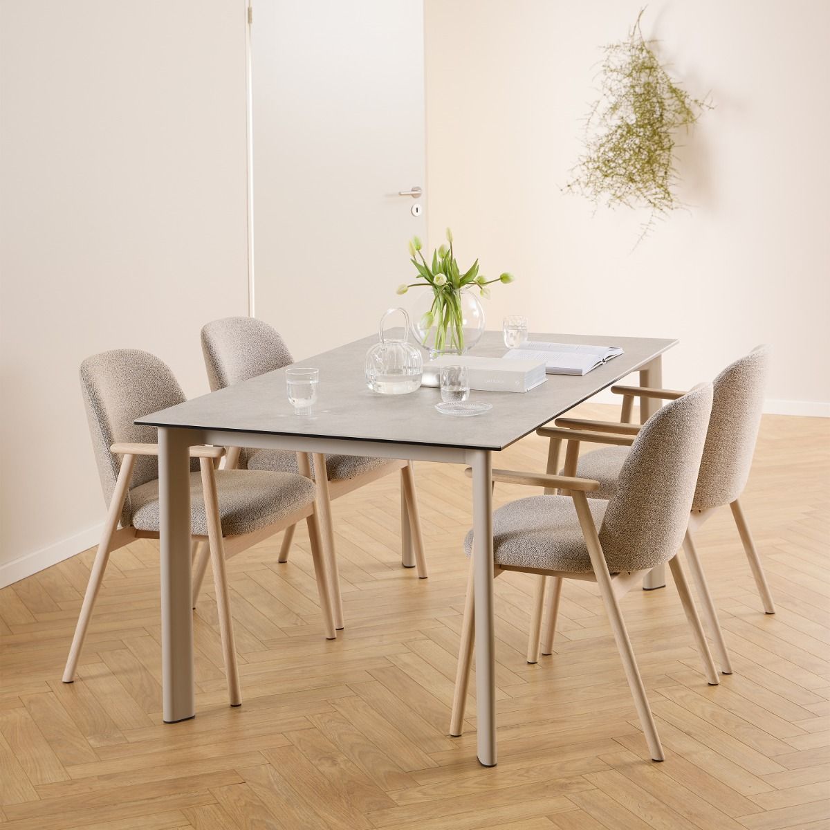 Ceramic Dining Table for 4 to 6 People Rectangular - Palermo