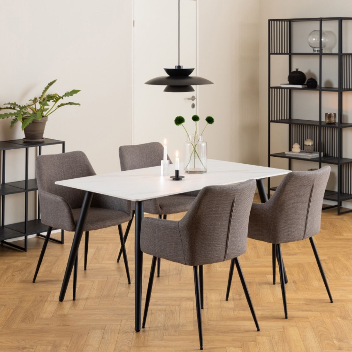 Ceramic Dining Table for 4 to 6 People Rectangular - Wicklow