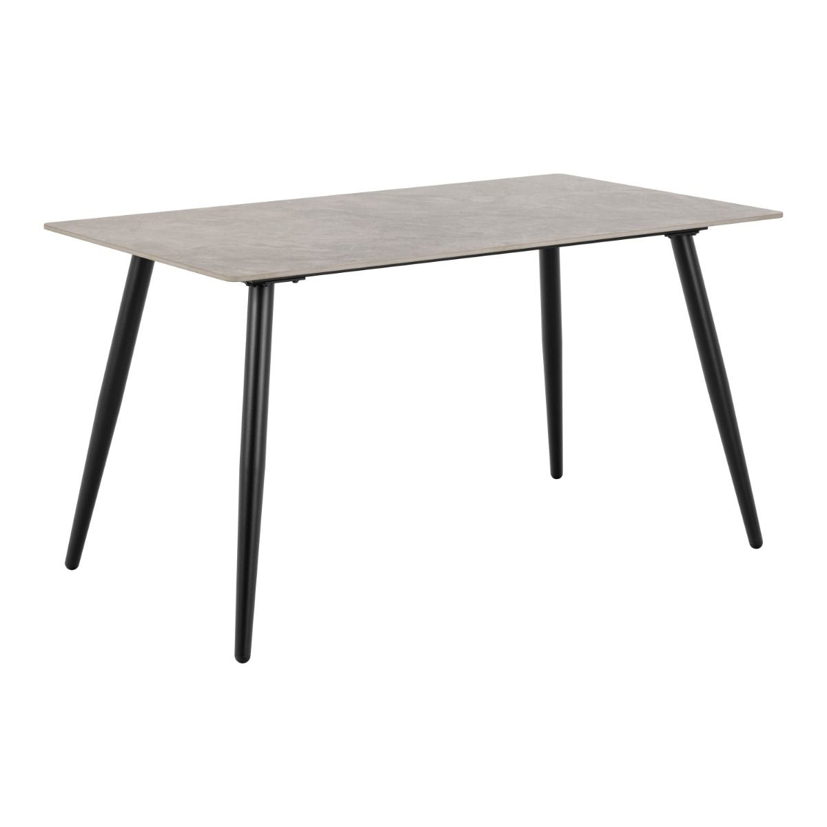 Ceramic Dining Table in Grey With 4 Brooke Dining Chairs - Wicklow