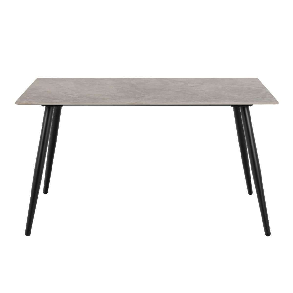 Ceramic Dining Table in Grey With 4 Brooke Dining Chairs - Wicklow