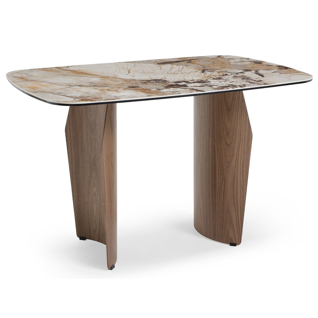 Ceramic Dining Table in Curved Shape for 4 People - Sienna