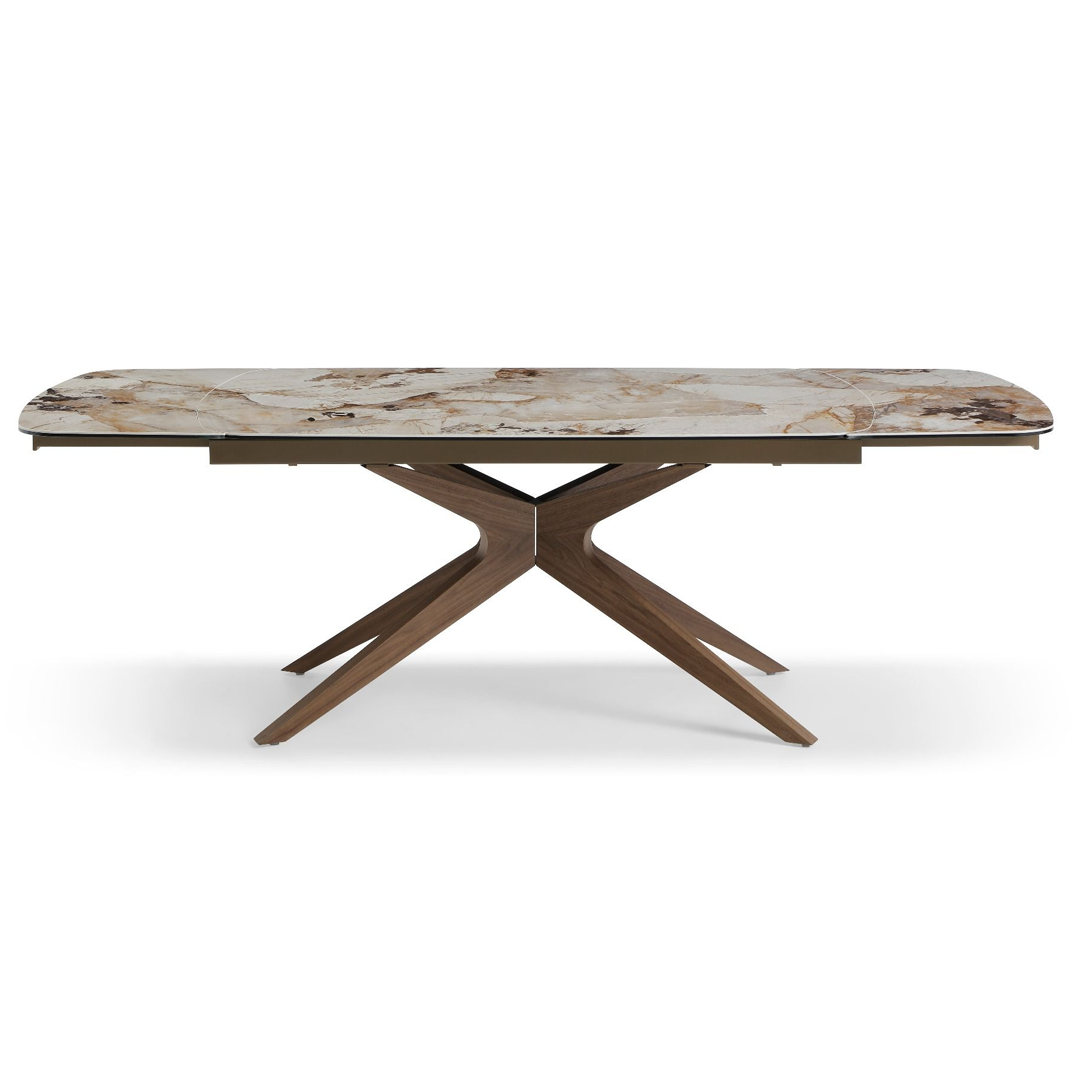 Ceramic Dining Table in Curved Shape for 8 to 10 People - Serene