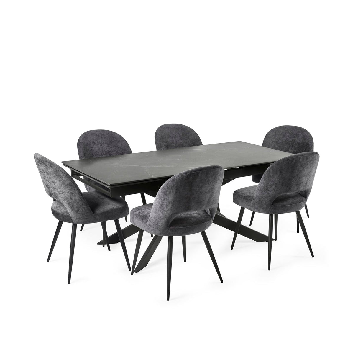 Ceramic Extending Dining Table for 4 to 6 People - Osaka