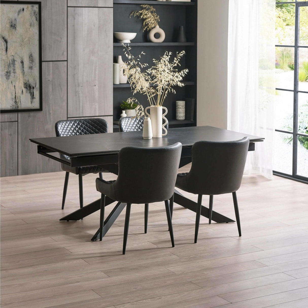 Ceramic Extending Dining Table for 4 to 6 People - Osaka