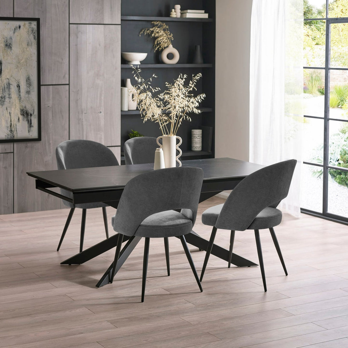 Ceramic Extending Dining Table for 4 to 6 People - Osaka