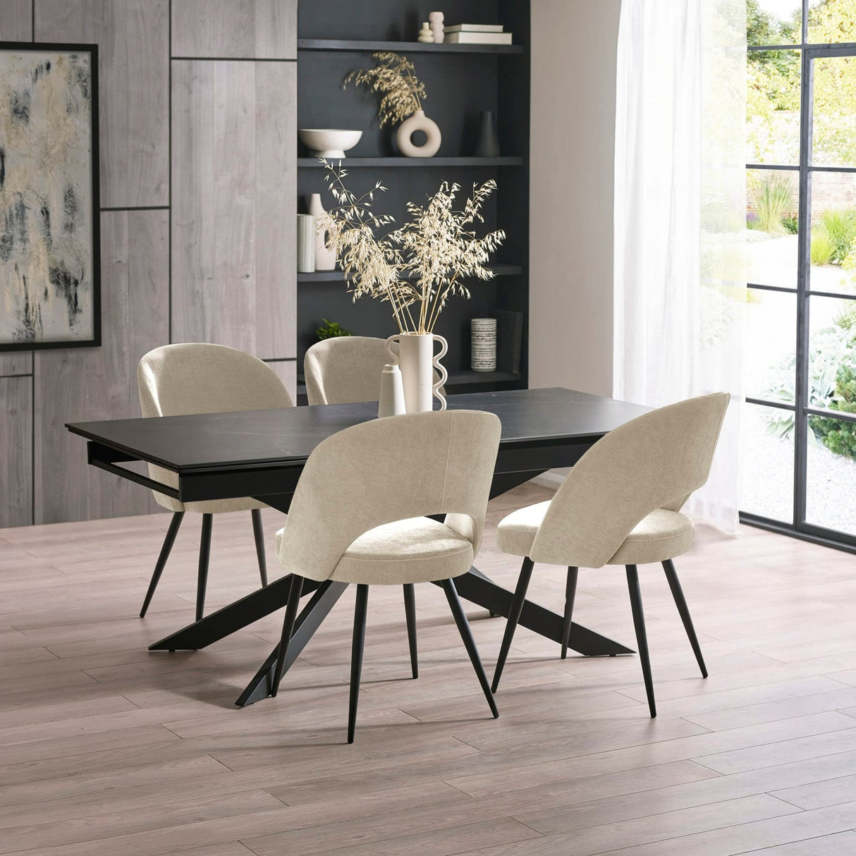 Ceramic Extending Dining Table for 4 to 6 People - Osaka