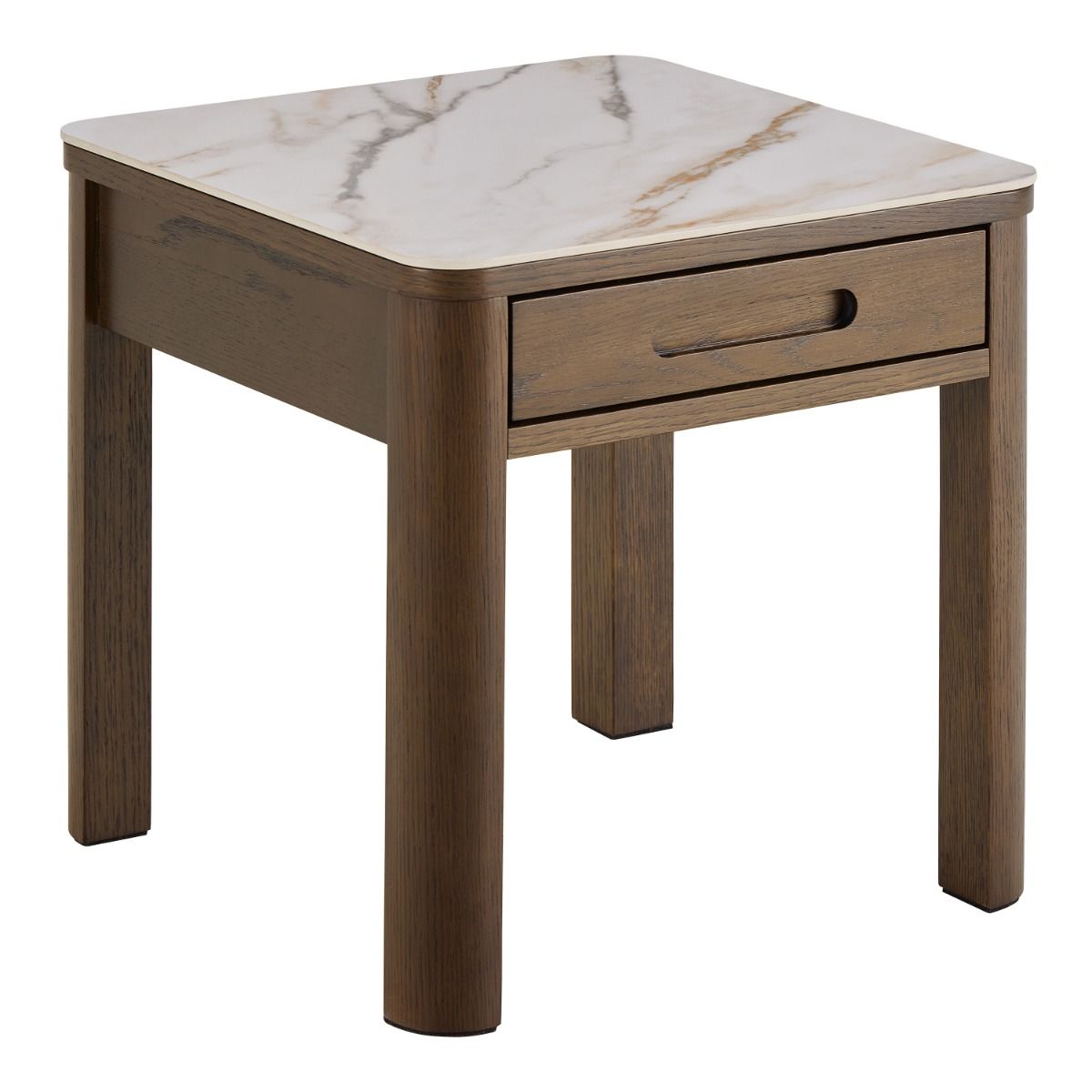 Ceramic Side Table Square With 1 Drawer - Southampton