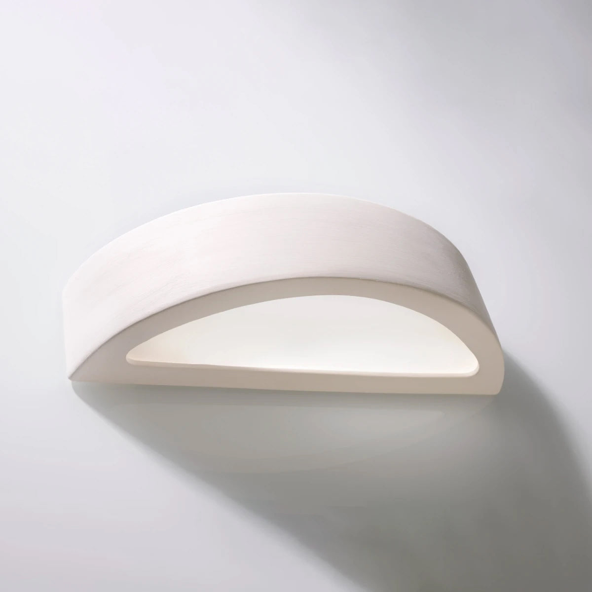 Ceramic Wall Light With Atena Glass Lamp - Cafe Au Lait