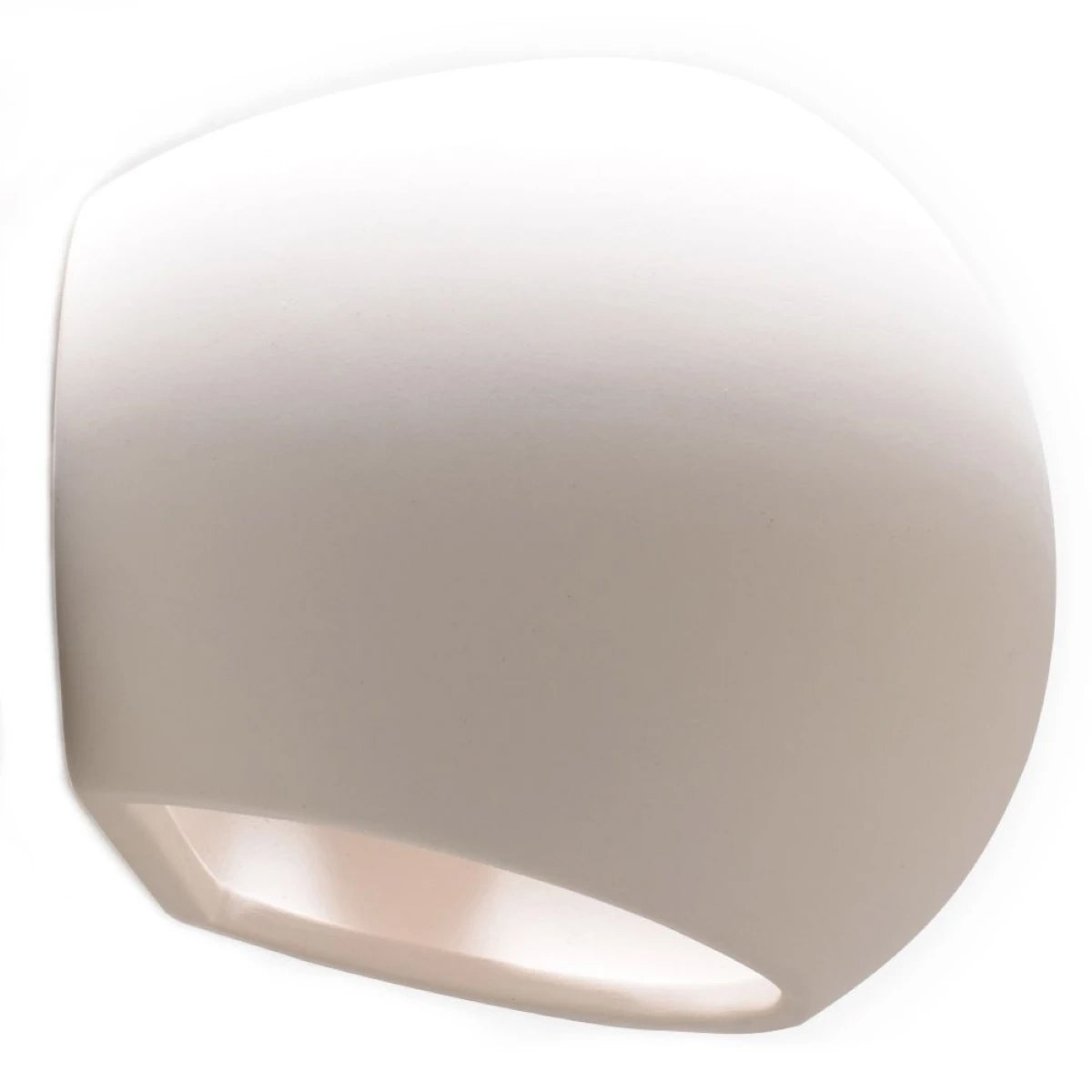 Ceramic Wall Light With Globe Lamp - Cafe Au Lait