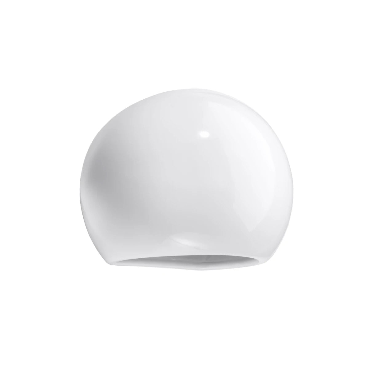Ceramic Wall Light With High Gloss Globe Lamp - Cafe Au Lait