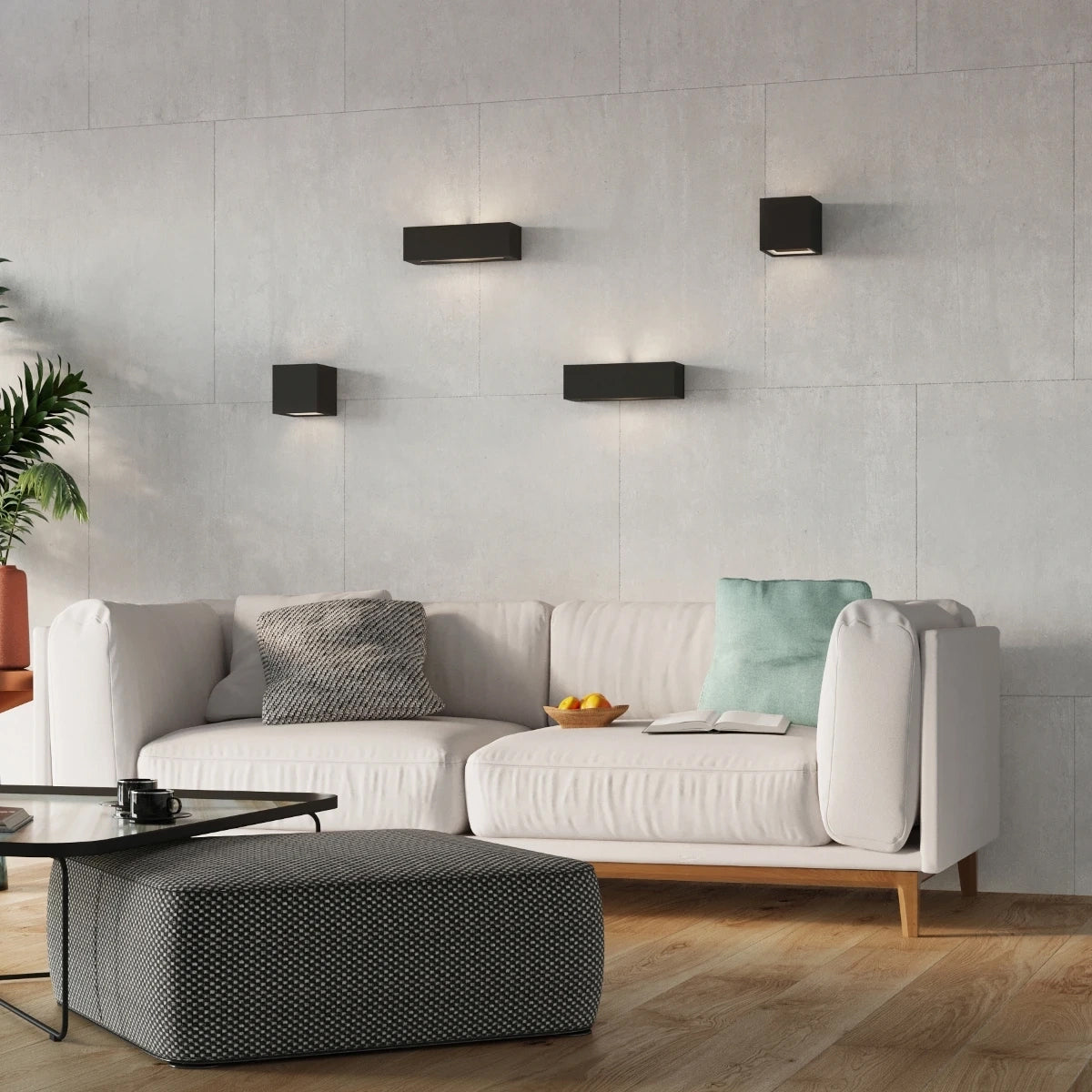 Ceramic Wall Light With Leo Lamp - Cafe Au Lait