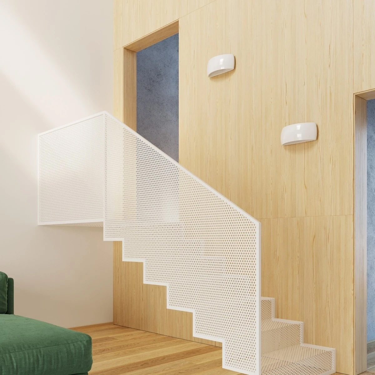 Ceramic Wall Light With Pontius Lamp - Cafe Au Lait