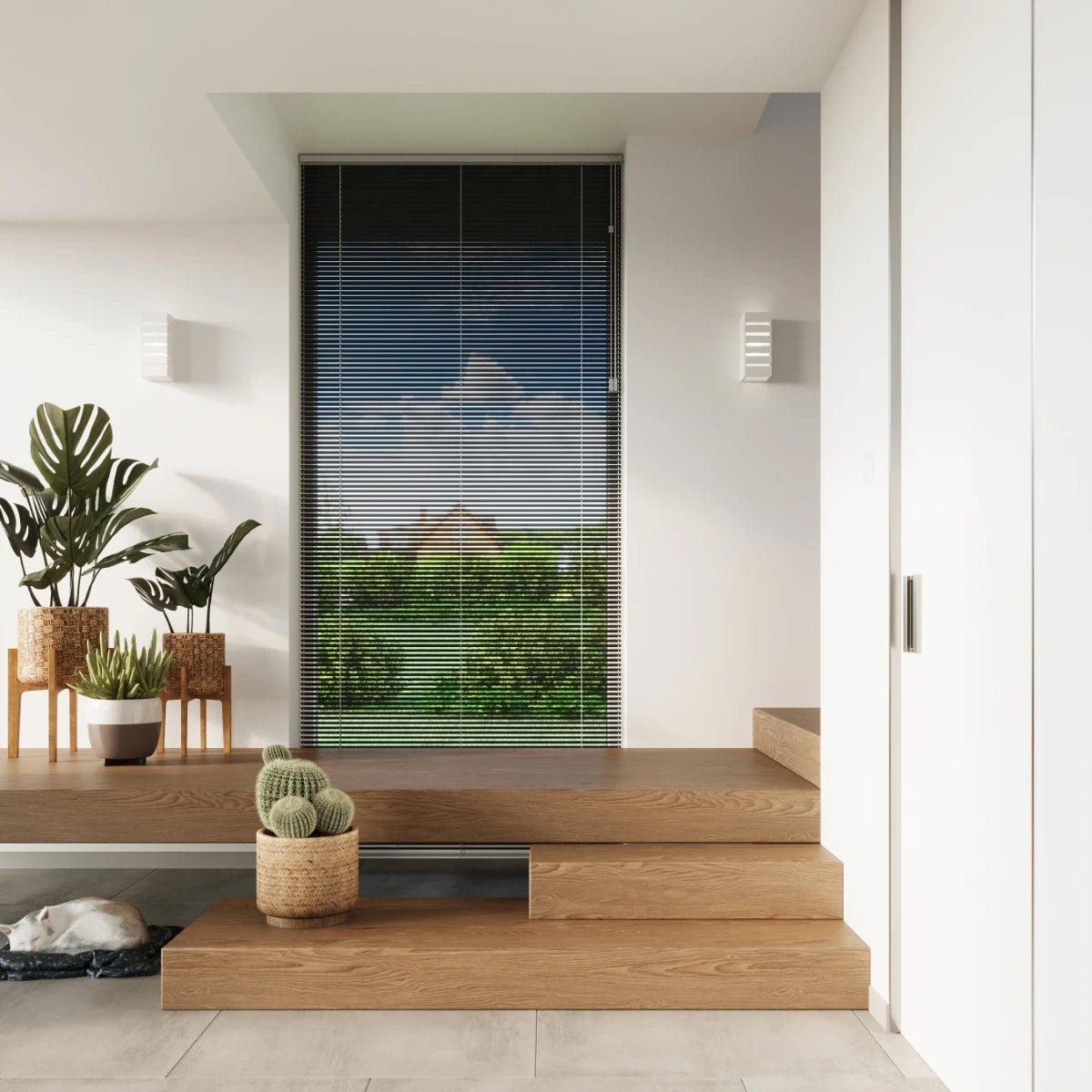 Ceramic Wall Light With Samir Glass Lamp - Cafe Au Lait