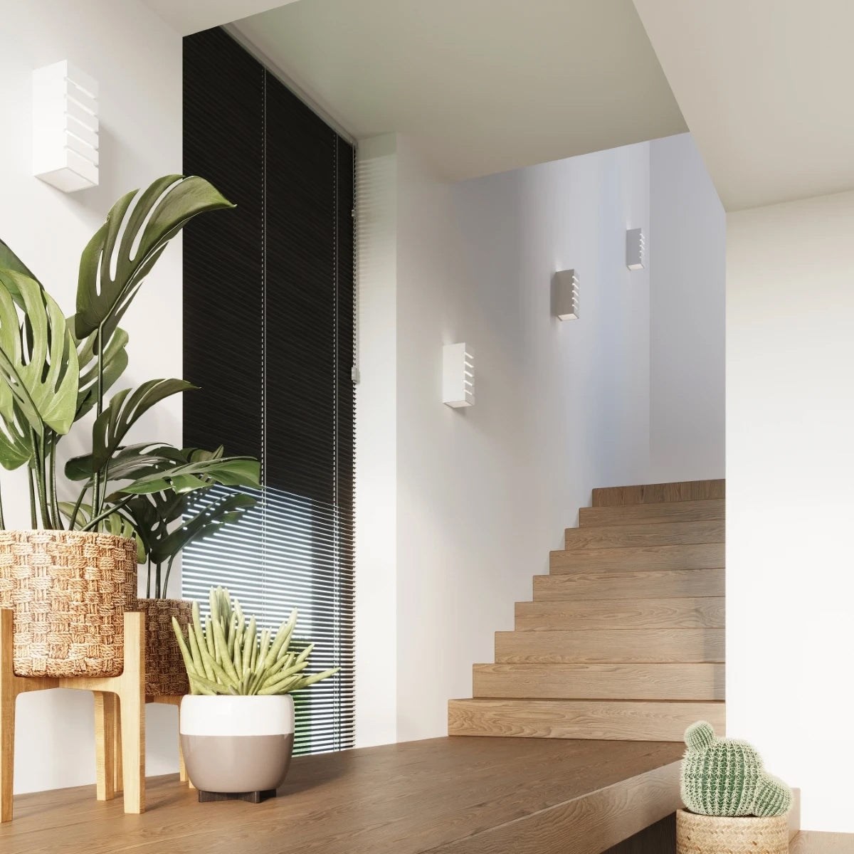 Ceramic Wall Light With Samir Glass Lamp - Cafe Au Lait