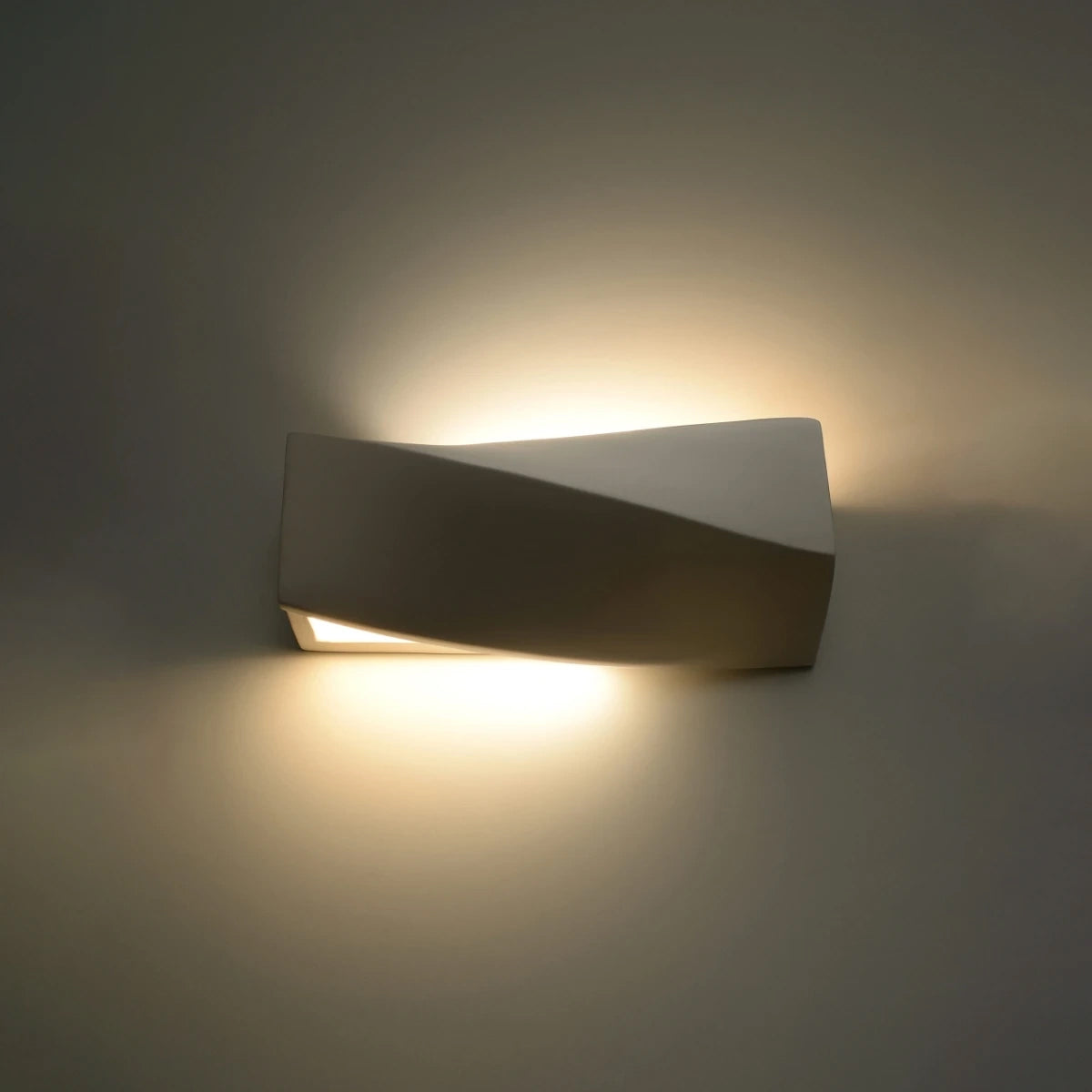 Ceramic Wall Light With Sigma Mini Glass Lamp - Cafe Au Lait