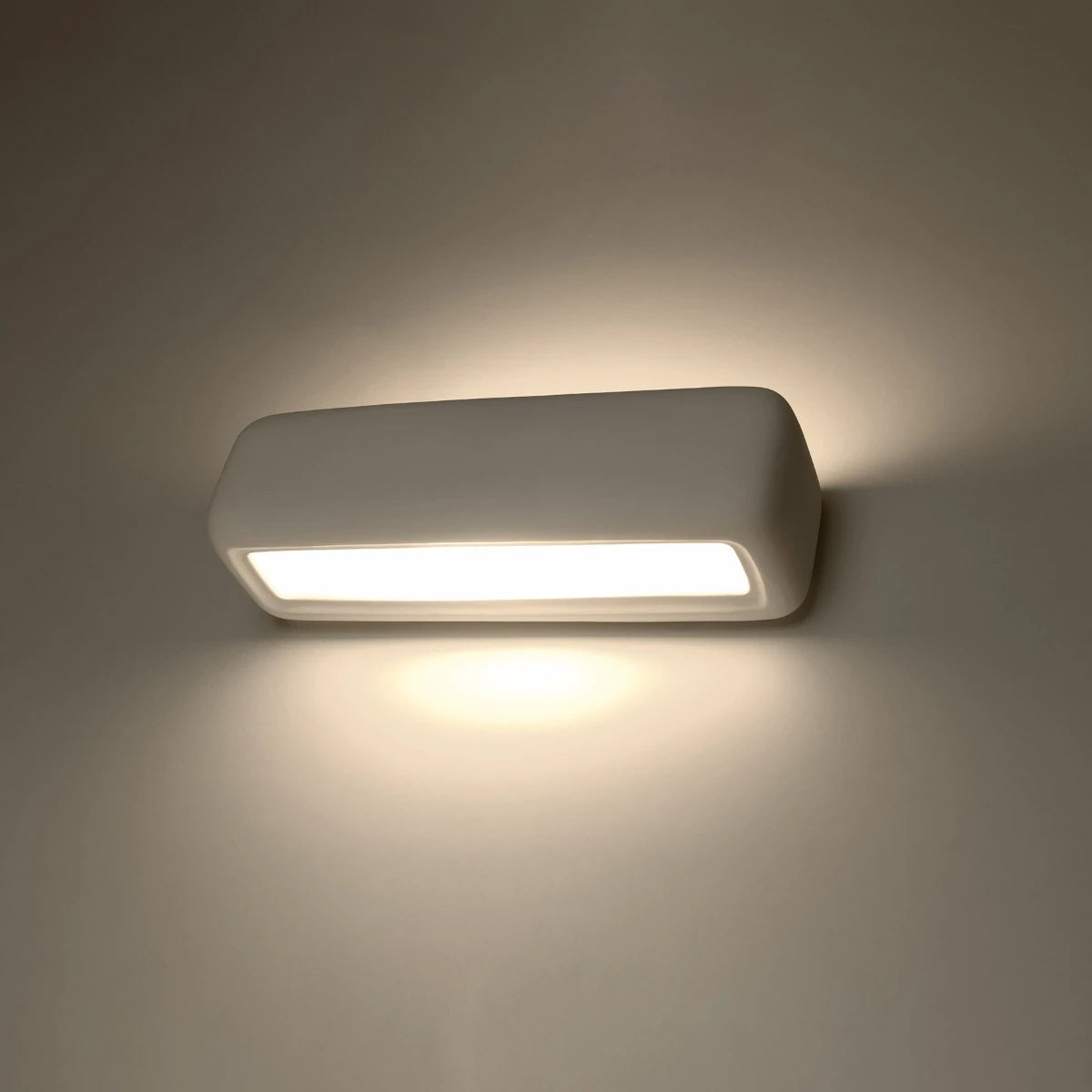 Ceramic Wall Light With Subani Glass Lamp - Cafe Au Lait
