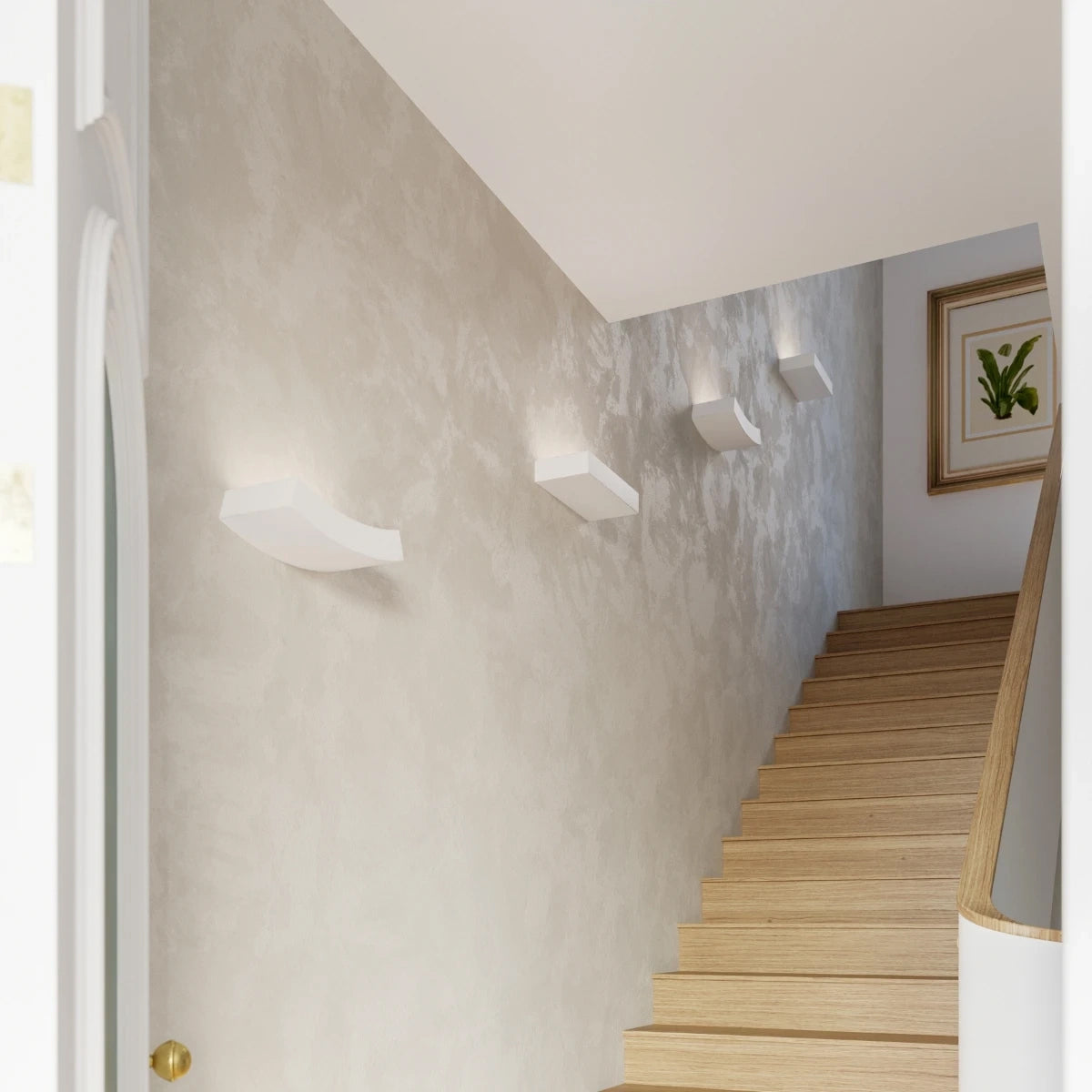 Ceramic Wall Light With Taugan Lamp - Cafe Au Lait