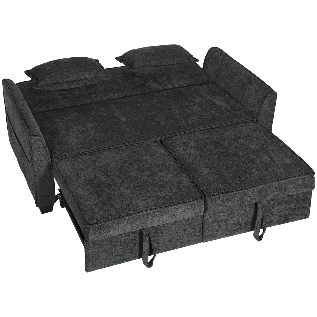 Chenille Fabric 2 Seater Sofa Bed 167cm Wide - Velmora