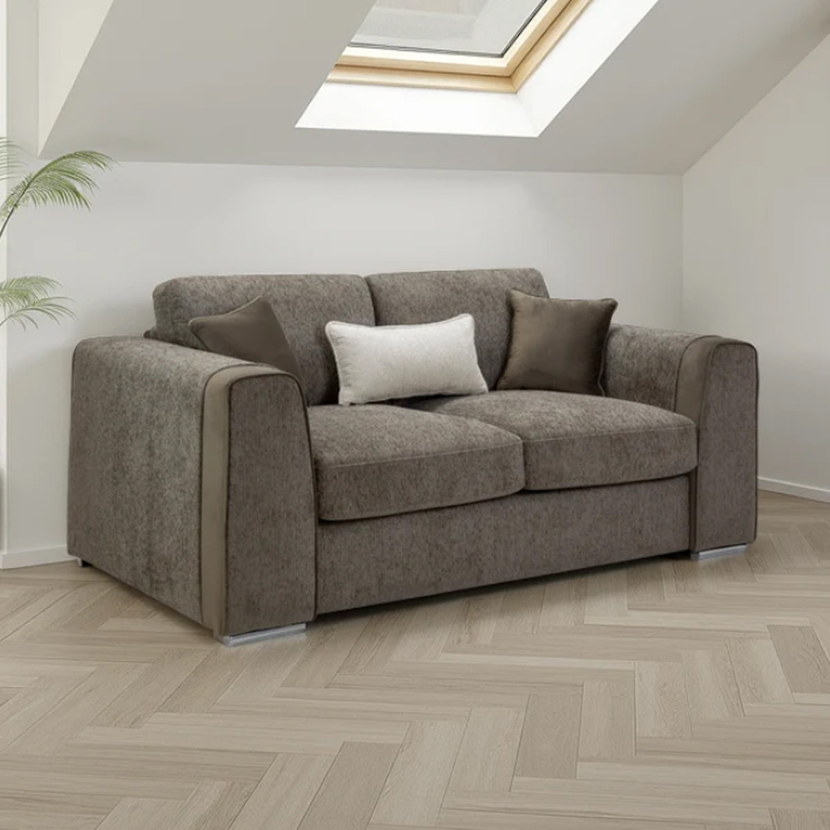 Chenille Fabric 2 Seater Sofa - Naples