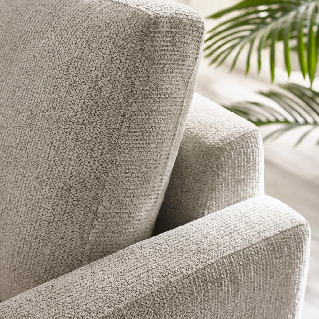 Chenille Fabric 2 Seater Sofa With Slim Black Legs - Carrera