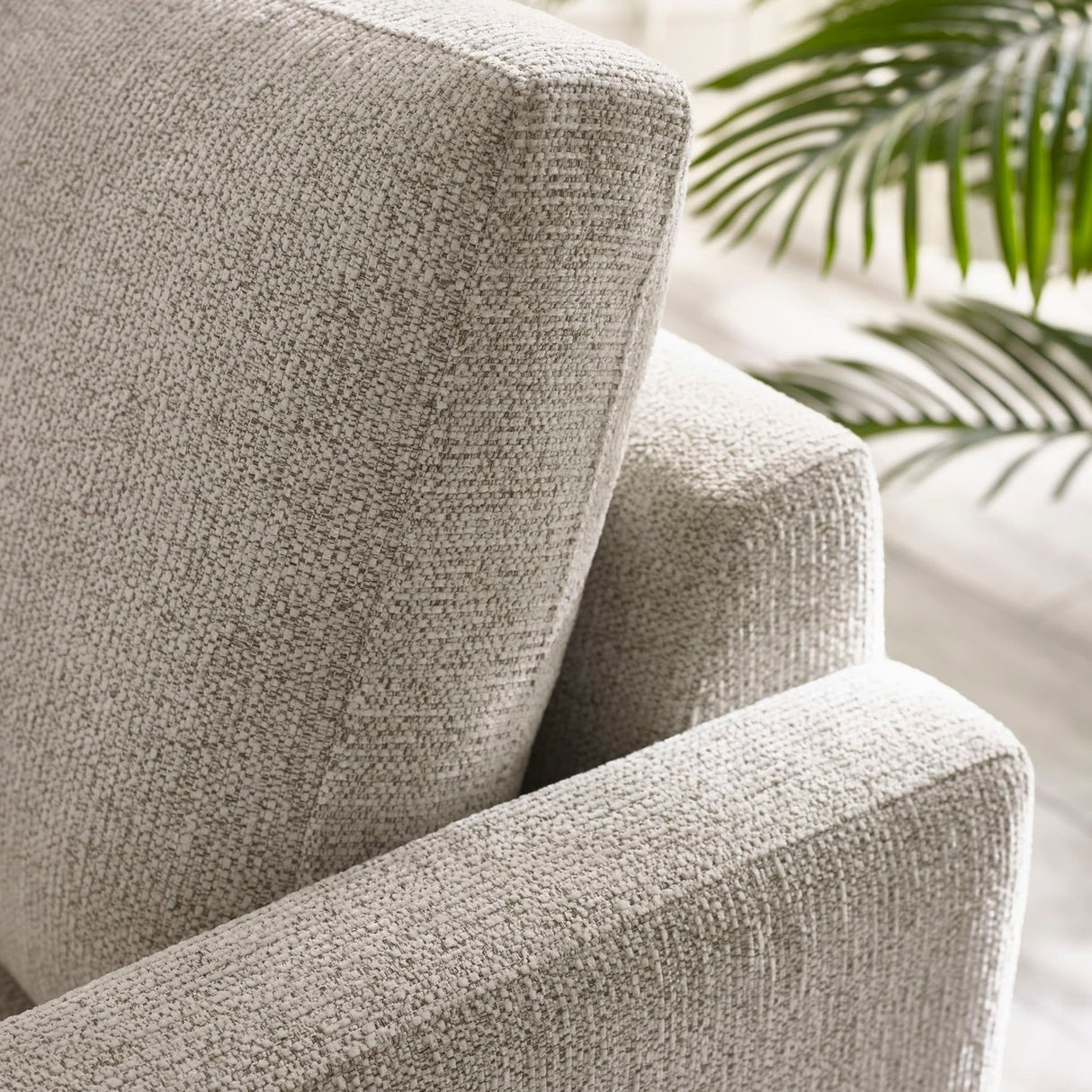 Chenille Fabric 2 Seater Sofa With Slim Black Legs - Carrera