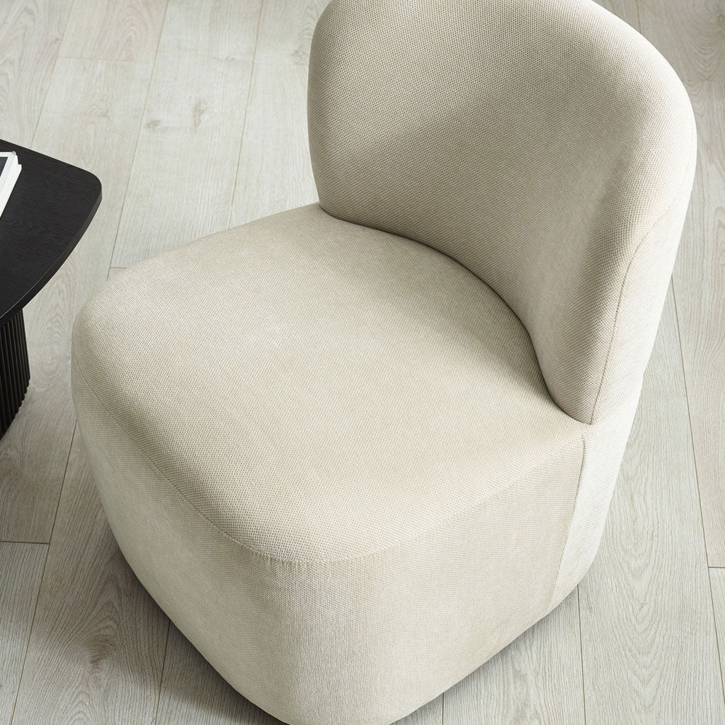 Chenille Fabric Accent Chair - Lunetta