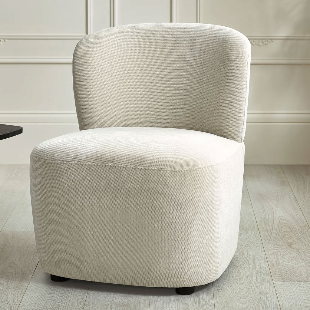 Chenille Fabric Accent Chair - Lunetta