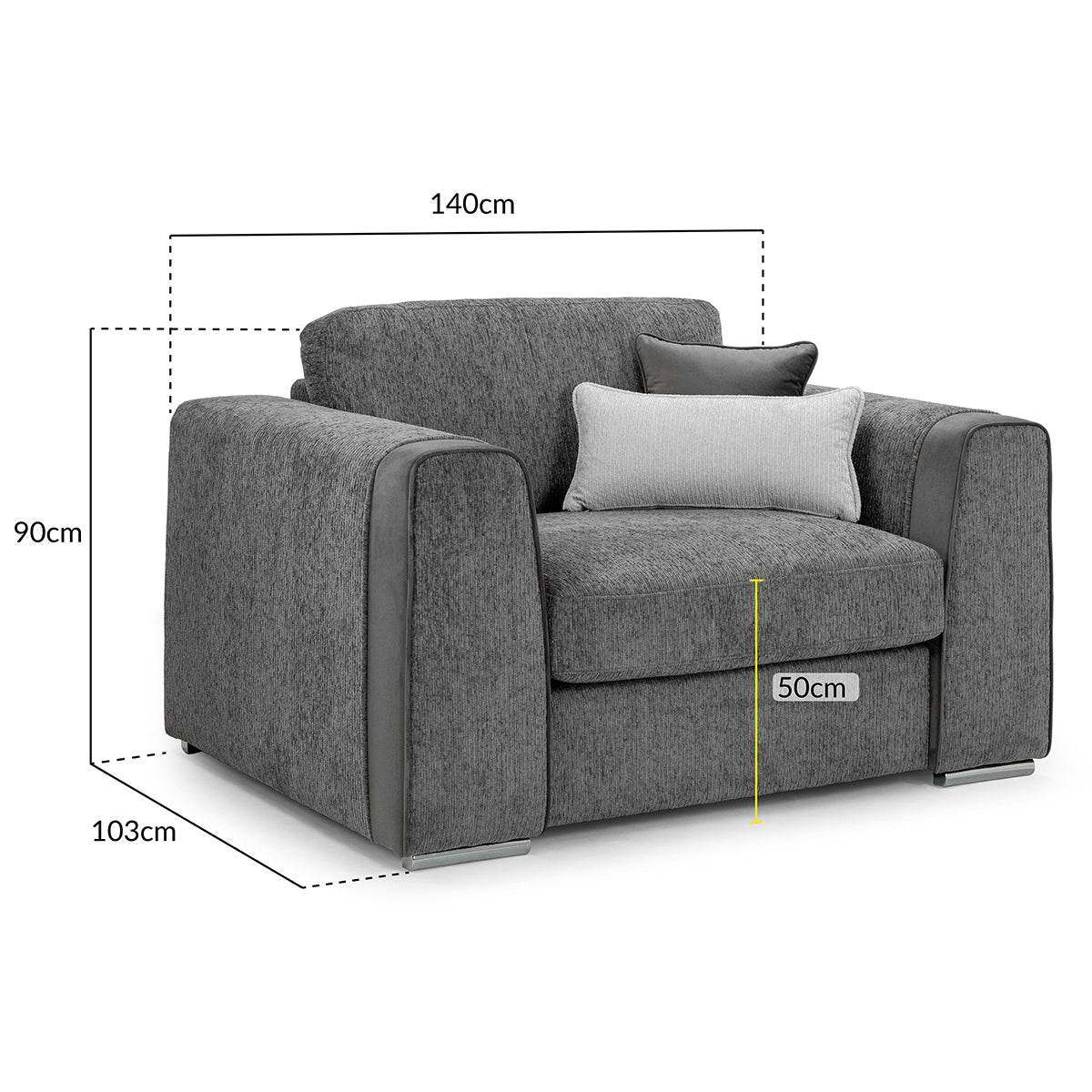 Chenille Fabric Armchair - Naples