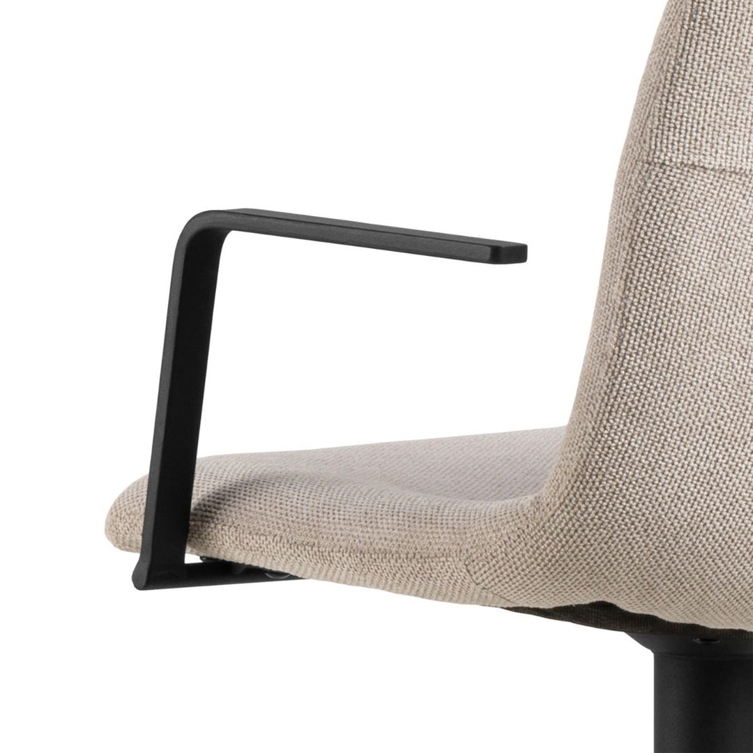 Chenille Fabric Bar Stools in Set of 2 With Swivel Function - Pablo