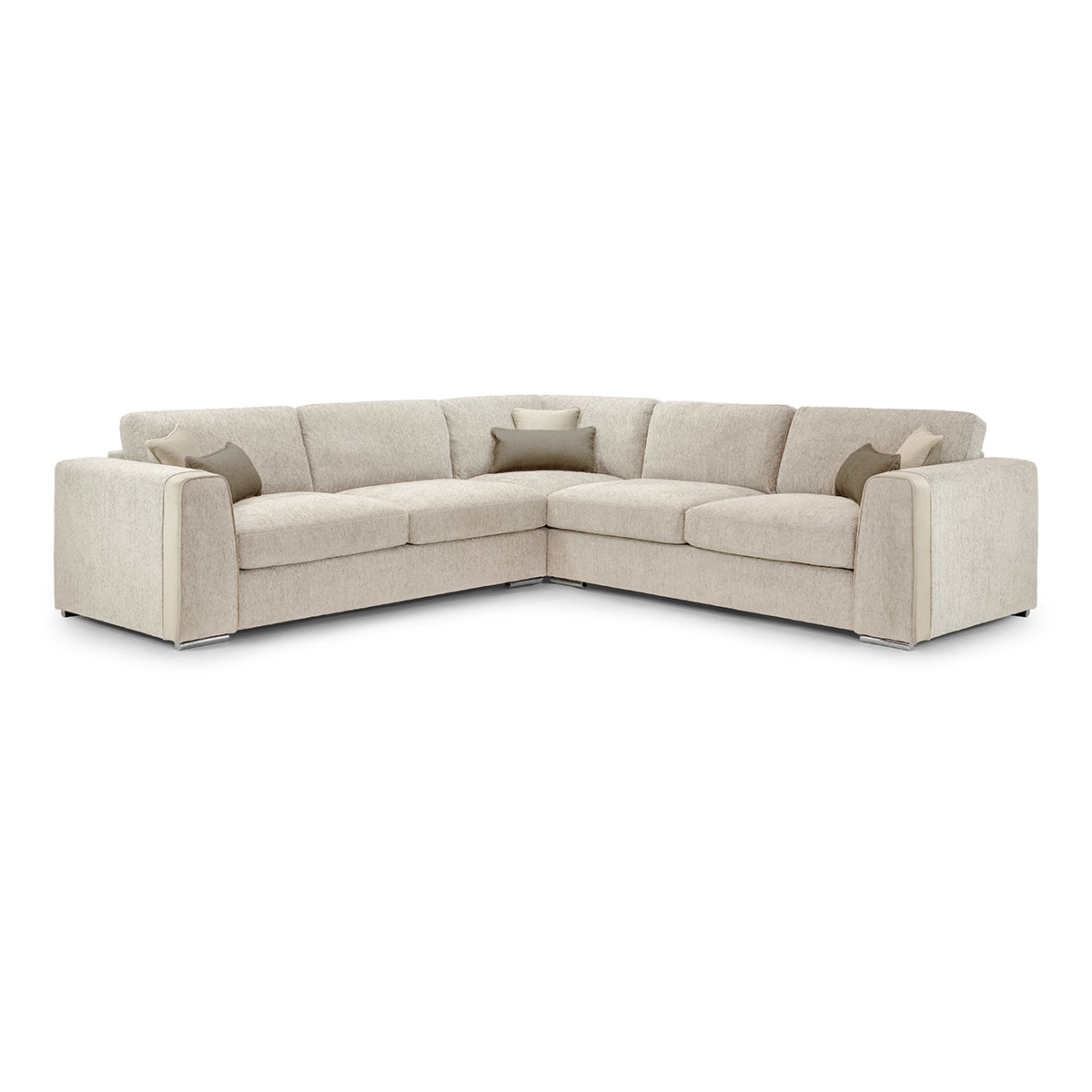 Chenille Fabric Corner Sofa Large - Naples