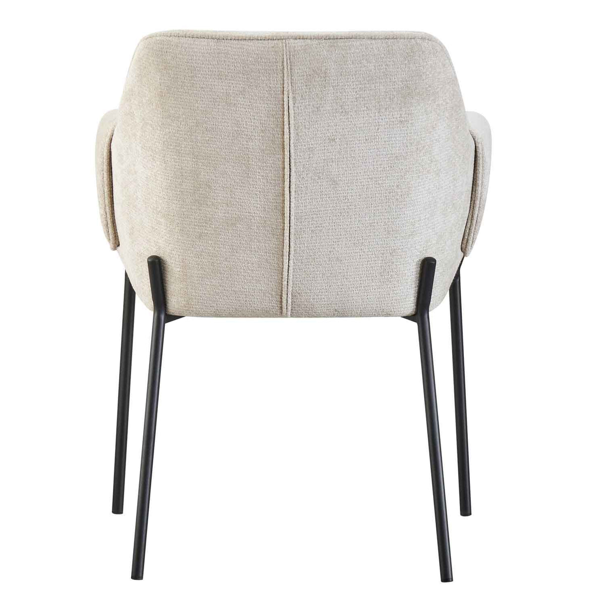 Chenille Fabric Dining Chairs 62cm Wide in Set Of 2 - Milan