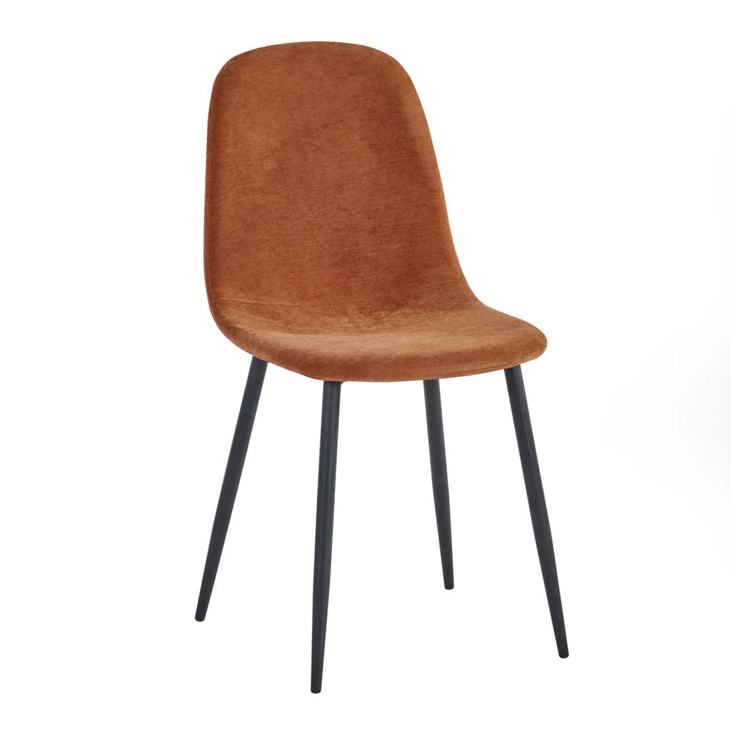 Chenille Fabric Dining Chairs in Set Of 4 - Lottie