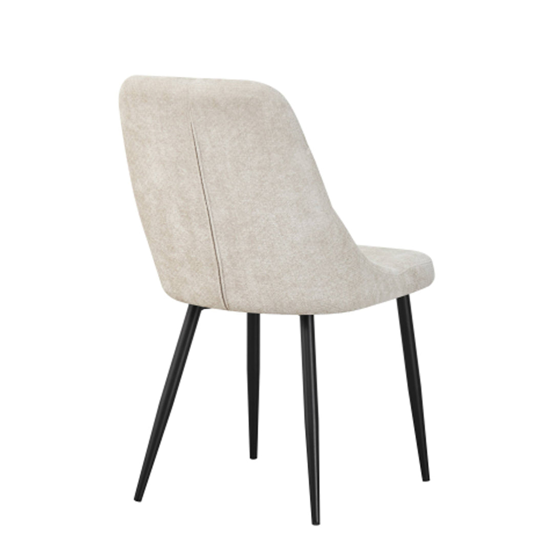 Chenille Fabric Dining Chairs in Set Of 2 - Rhodes