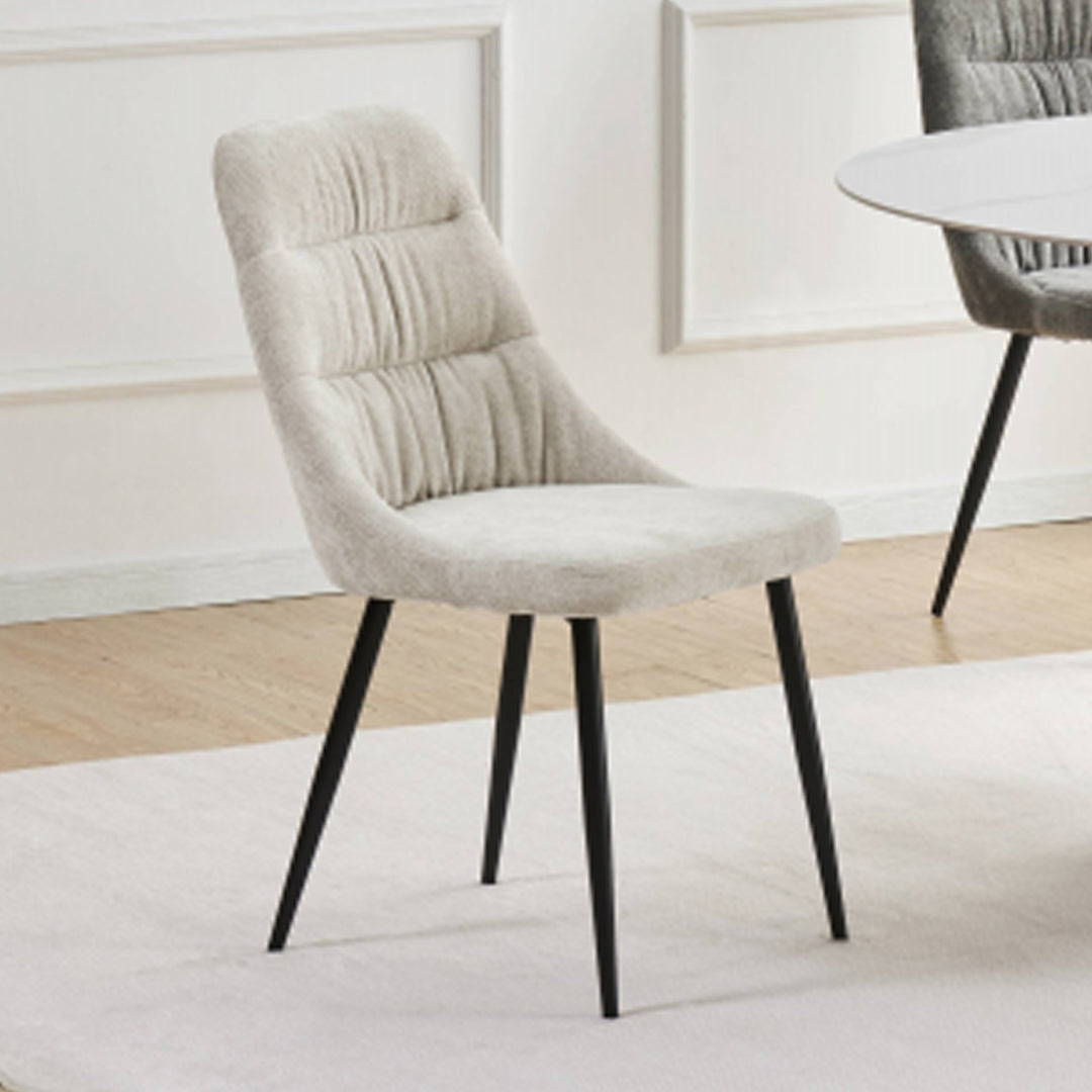 Chenille Fabric Dining Chairs in Set Of 2 - Rhodes