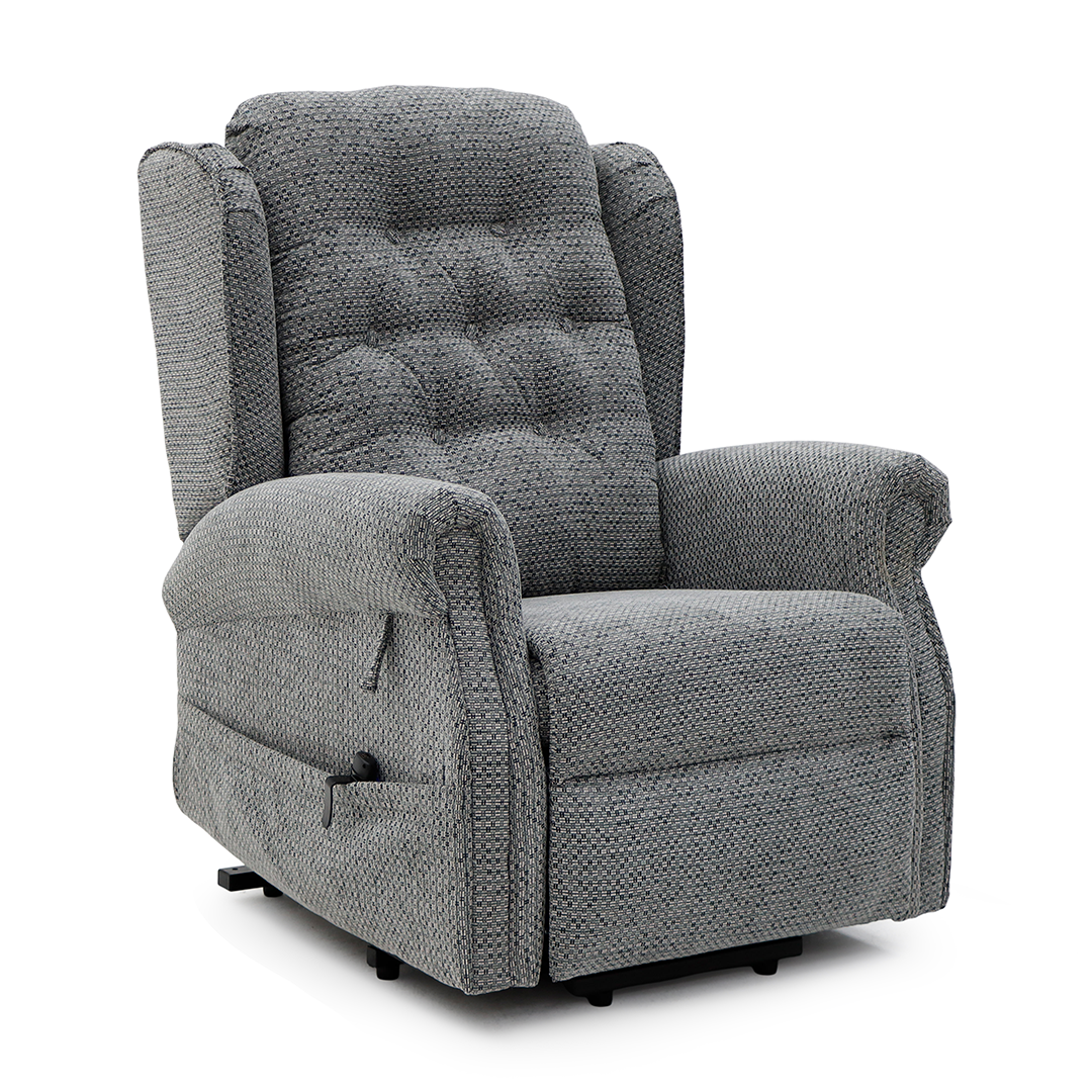 Chenille Fabric Rise and Recliner Armchair - Sienna