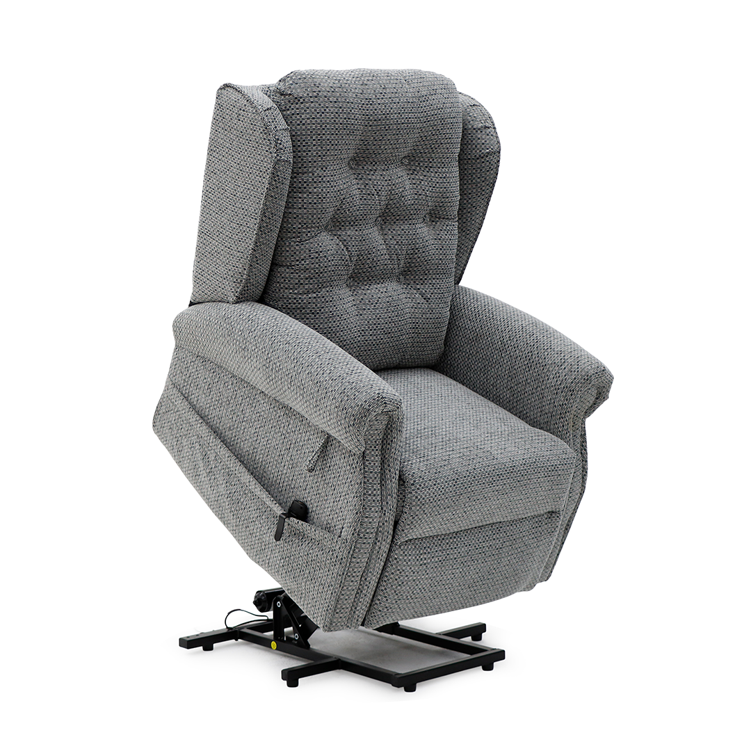 Chenille Fabric Rise and Recliner Armchair - Sienna